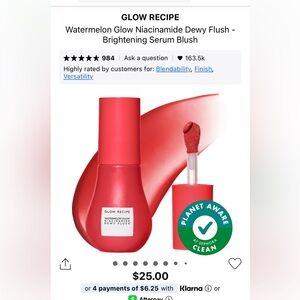 glow recipe Watermelon Glow Niacinamide Dewy Flush -
Brightening Serum Blush